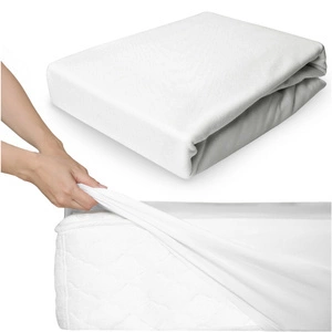 Prześcieradło z Gumką białe Janet 01 Jersey 140 x 200 AROPOS