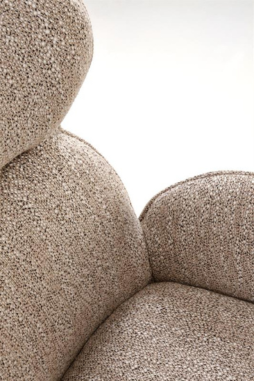 Krzesło z funkcją obracania K585 w kolorze ciemnego beżu i jasnego orzecha