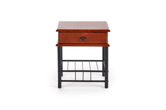 Stylowa szafka nocna FIONA w kolorze czereśnia antyczna/czarny