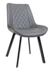 Tapicerowane krzesło do jadalni DORA | szara ekoskóra