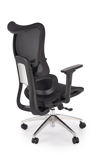 Fotel gabinetowy CASPER czarny ergonomiczny z regulacją i mechanizmem synchronicznym