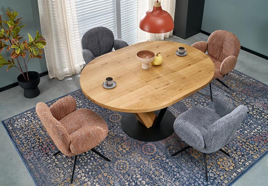 Krzesło z funkcją obracania K568 w kolorze cynamonowym