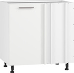Szafka dolna narożna VENTO DN-100/82 w kolorze biały/biały mat