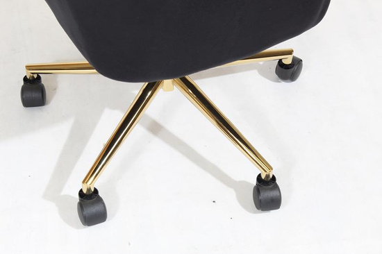 Fotel kubełkowy do biurka FABIO czarny/złoty