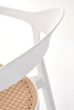 Krzesło K530 w kolorze białym z naturalnym wykończeniem