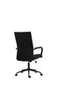 Welurowy fotel biurowy DORIAN na czarnym stelażu
