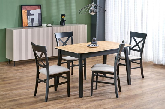 Stół rozkładany BARRIL w kolorze dąb artisan/czarny