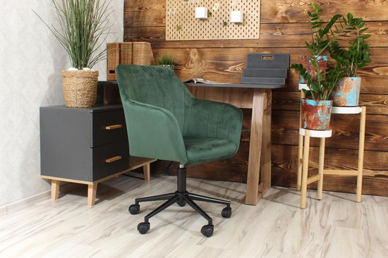 Fotel kubełkowy do biurka FABIO zielony/czarny