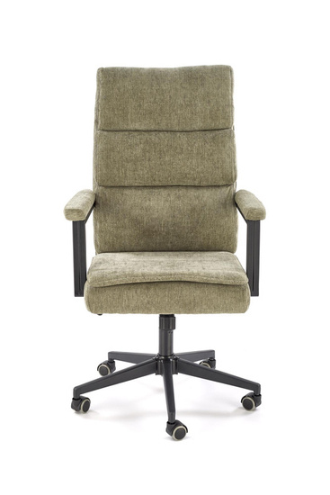 Fotel biurowy z welurową tapicerką ADRIANO oliwkowy 