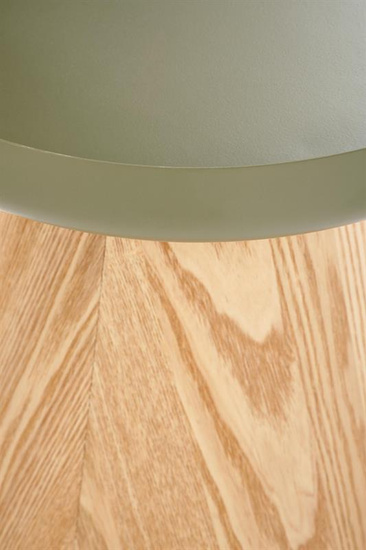 Designerska ława GINA w kolorze naturalnym i zielonym