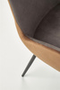 Krzesło K392 w kolorze popielatym z brązową podstawą 