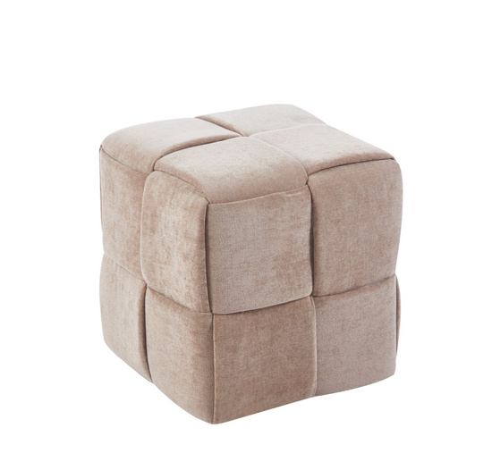 Pufa VELCUBE sześcienna w ciemnobeżowej tkaninie