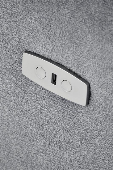 Fotel wypoczynkowy CARINIO popielaty elektryczny z funkcją masażu