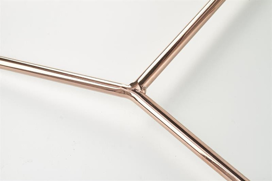 Krzesło K390 kremowe z ciemnopopielatym akcentem i złotą podstawą 