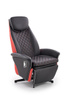 Fotel wypoczynkowy CAMARO w kolorze czarno-czerwonym
