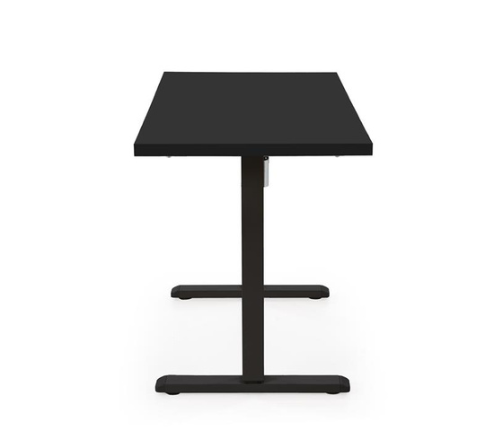Biurko z regulacją wysokości B54 w czarnym kolorze na czarnym stelażu 120 cm