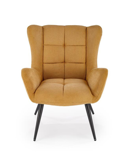 Fotel wypoczynkowy BYRON w kolorze musztardowym 