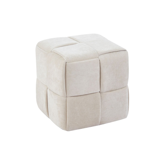 Pufa VELCUBE sześcienna w beżowej tkaninie