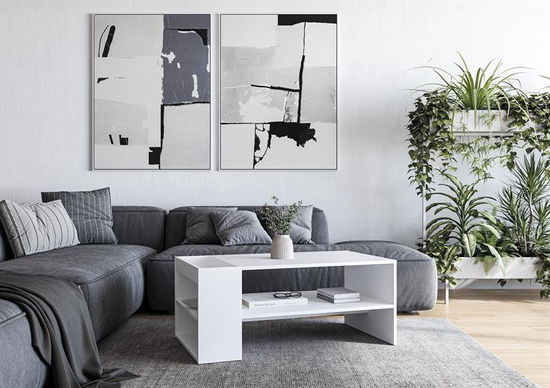 Nowoczesny stolik kawowy MURCIA w kolorze biały