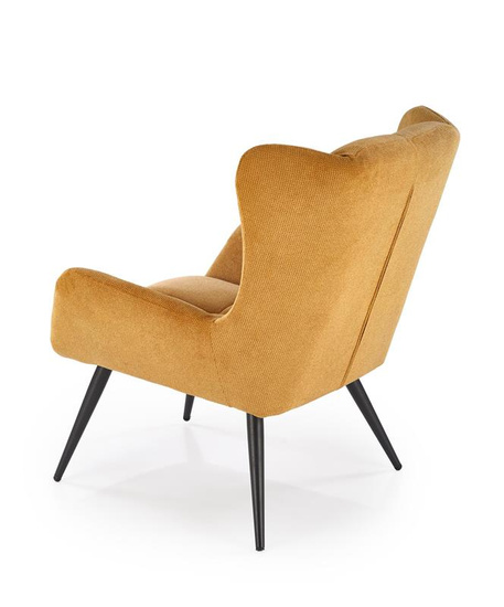 Fotel wypoczynkowy BYRON w kolorze musztardowym 