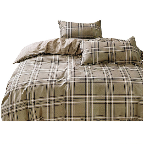 Pościel w kratkę 160 x 200 3cz Satyna Bawełniana nr A1772