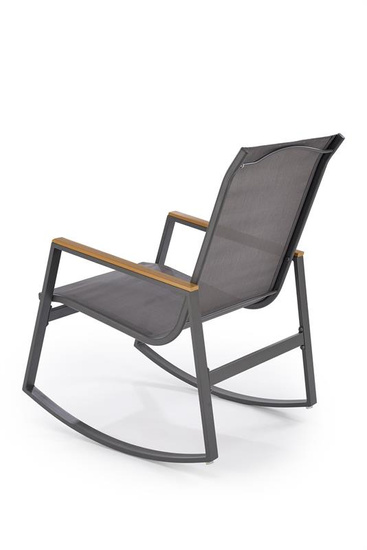 Nowoczesne krzesło ogrodowe ZLATAN w kolorze ciemny popiel / jasny popiel