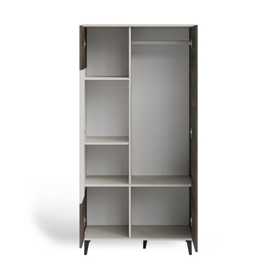 Szafa RANDOM 2 S-1 w kolorze kaszmir / orzech / czarny