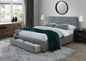 Designerskie łóżko VALERY 160 z szufladami popiel