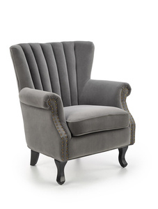 Elegancki i komfortowy fotel TITAN w kolorze popielatym
