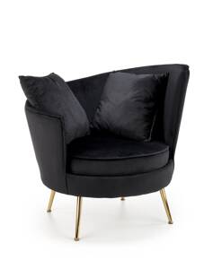 Elegancki i komfortowy fotel  czarny ALMOND