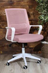 Fotel obrotowy do biurka OTTO różowo-biały