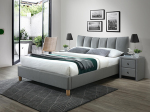 Nowoczesne łóżko tapicerowane SANDY 2 w kolorze szarym