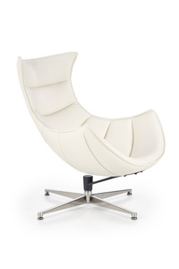 Designerski fotel wypoczynkowy LUXOR w kolorze białym