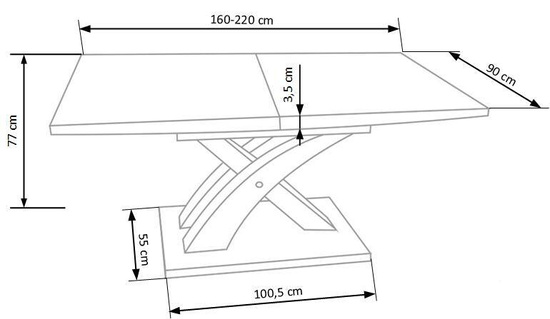 Designerski stół rozkładany SANDOR dąb złoty