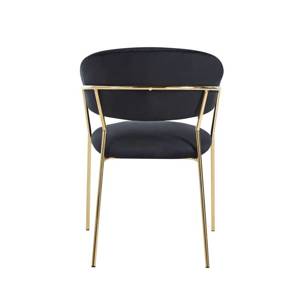 Eleganckie krzesło do jadalni w stylu glamour MALE 2 czarny welur /złoto