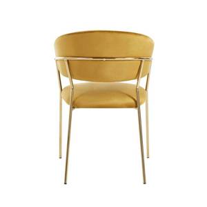 Eleganckie krzesło do jadalni w stylu glamour MALE 2 miodowe welur /złoto