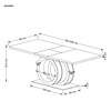 Designerski rozkładany stół GALARDO biało-złoty