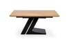 Designerski stół rozkładany FERGUSON blat - naturalny/ nogi - czarny