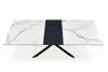 Elegancki i funkcjonalny stół rozkładany DIESEL w kolorze białego marmuru i ciemnego popielu