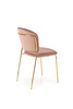 Eleganckie Krzesło w kolorze różowym ze złotymi nogami K499