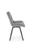 Eleganckie pikowane krzesło w kolorze popielatym K519