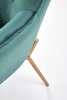 Fotel wypoczynkowy z weluru CASTEL 2 złoty / ciemny zielony