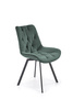 Komfortowe krzesło w kolorze ciemnozielonym K519