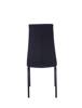 Krzesło CORSO B z kwadratowymi przeszyciami czarny welur na czarnych nogach