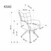 Krzesło K540 w kolorze cynamonowym z funkcją obrotu 360 stopni