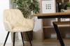 Krzesło fotelowe z podłokietnikami AURORA | beżowy welur, styl loft