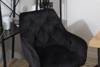 Krzesło fotelowe z podłokietnikami AURORA | czarny welur, styl loft