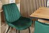 Krzesło welurowe zielone CALIPSO na czarnych nogach