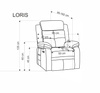 LORIS fotel wypoczynkowy popielaty (1p=1szt)