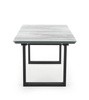 MARLEY stół rozkładany blat - biały marmur /  popielaty, nogi - czarny (2p=1szt)